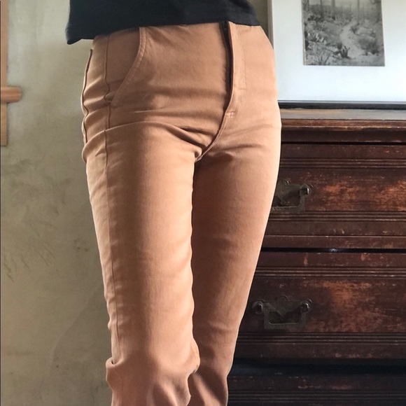 The High Rise Straight Leg Crop Light Brown NEW Size 00 Regular - Picture 1 of 8